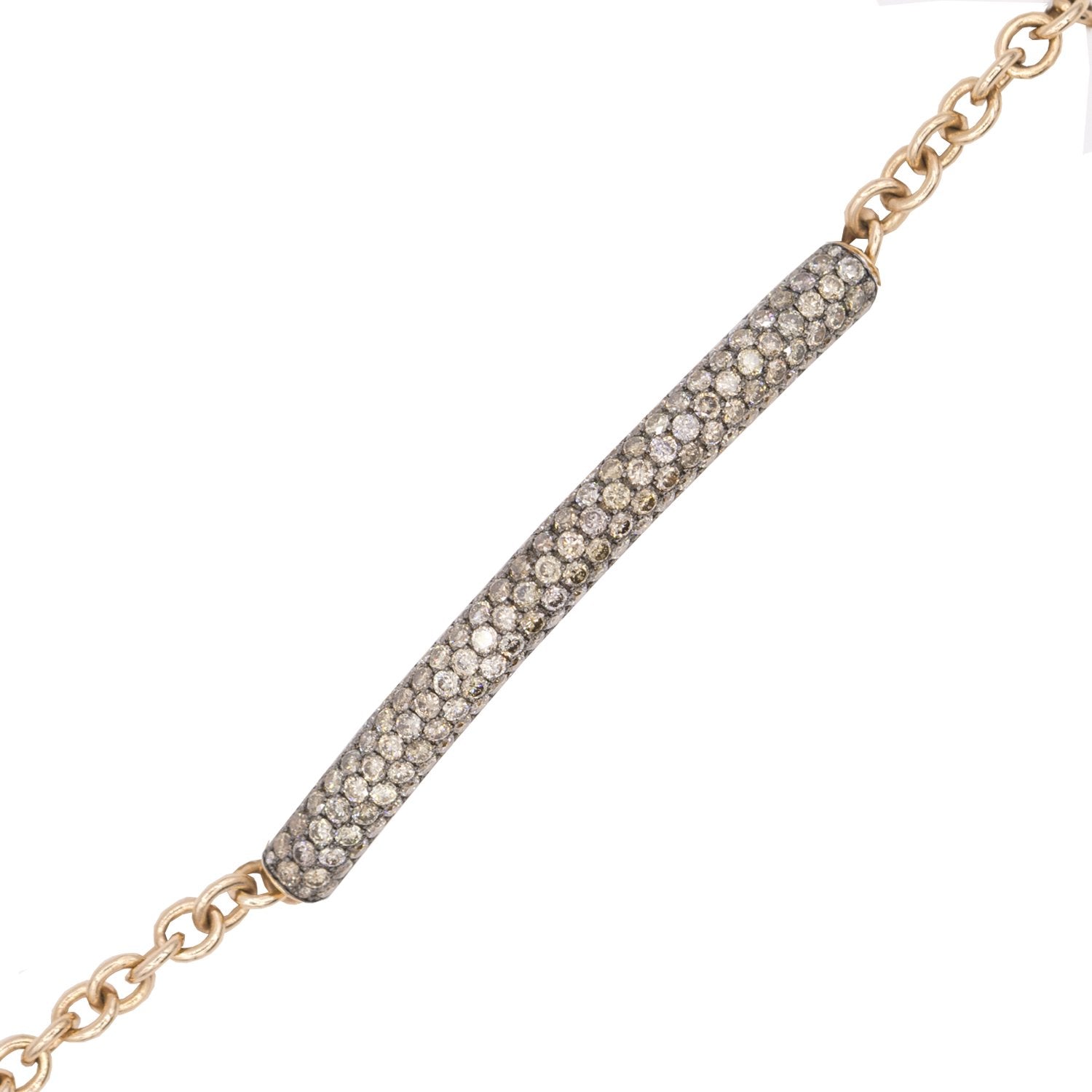 Diamond Bar and Chain Bracelet