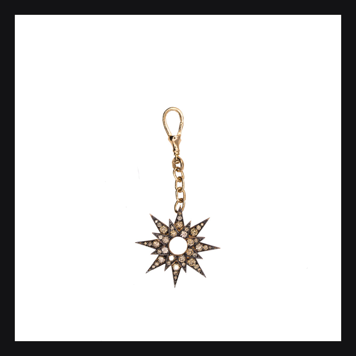 Starburst Brown Diamond Charm