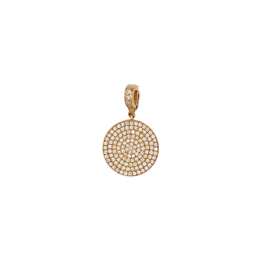 Diamond Round Pave Charm