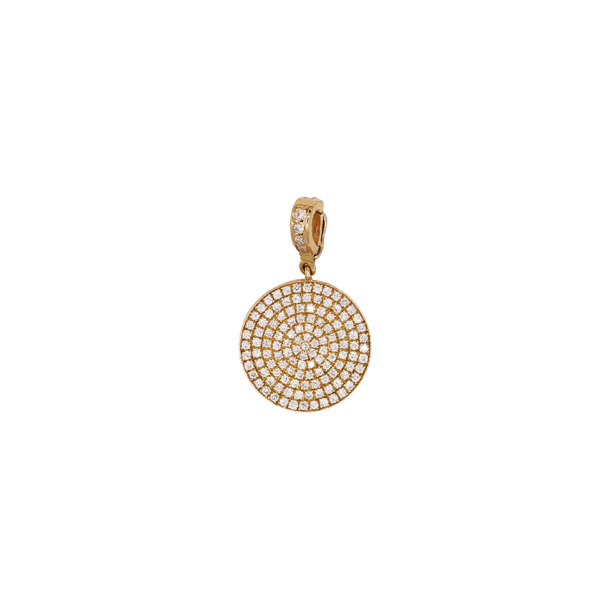 Diamond Round Pave Charm