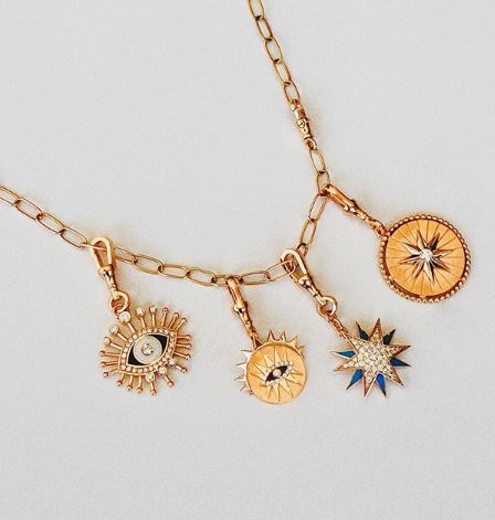 Lucille Eye Diamond Enamel Charm