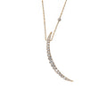 Diamond Elongated Crescent Necklace
