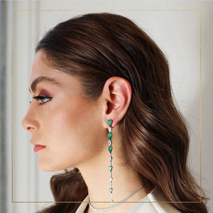 Endless Diamond Emerald Earring