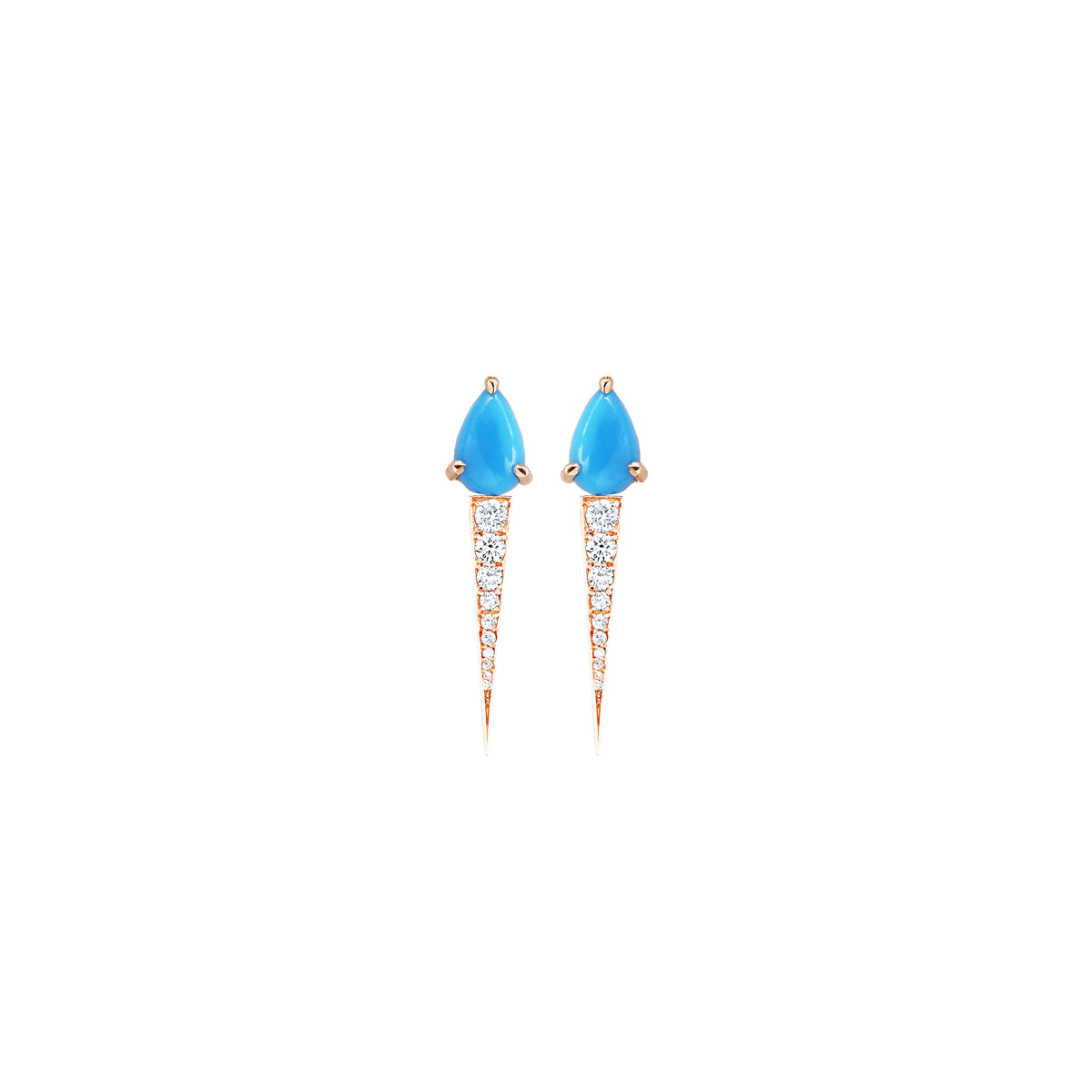 Turquoise Spike Earring