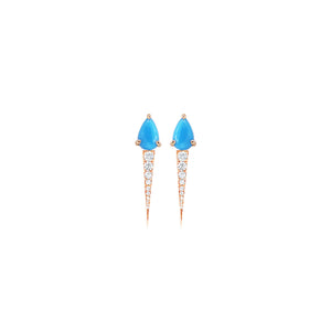 Turquoise Spike Earring