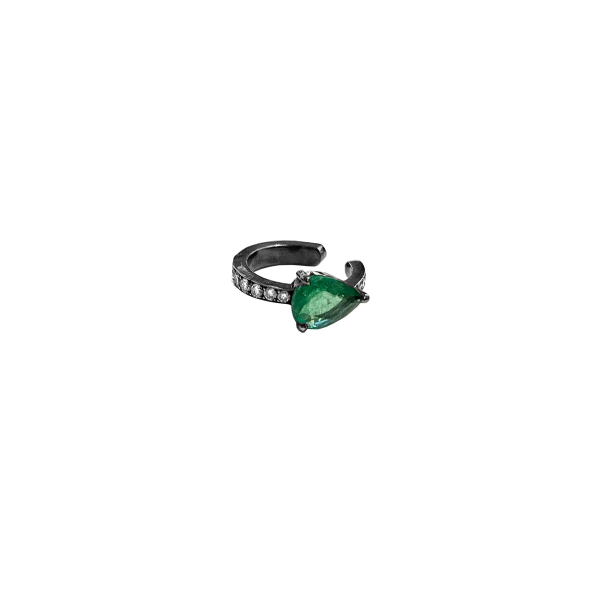 Emerald and Diamond Earcuff