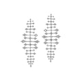 Fishbone White Diamond Earring
