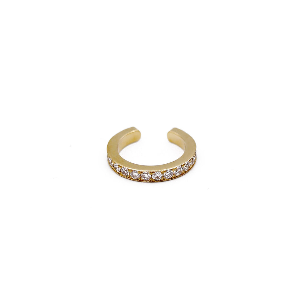 Yellow Gold One Row Earcuff