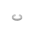 White Gold One Row Earcuff