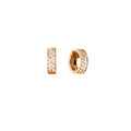 Double Row Diamond Hoops