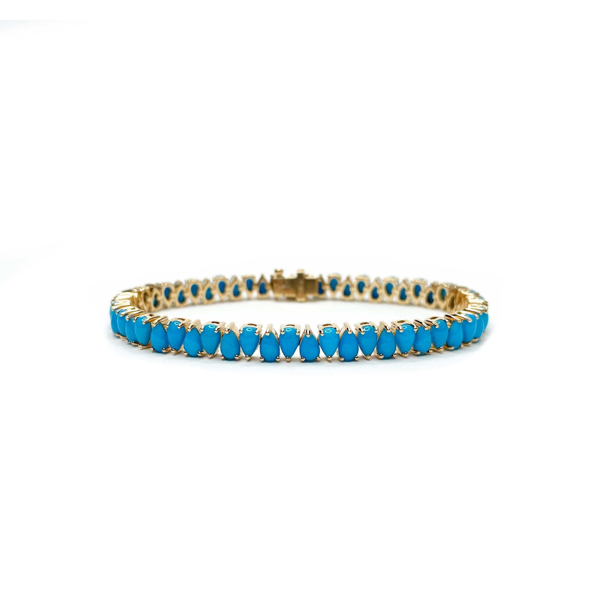 Turquoise Pear Tennis Bracelet