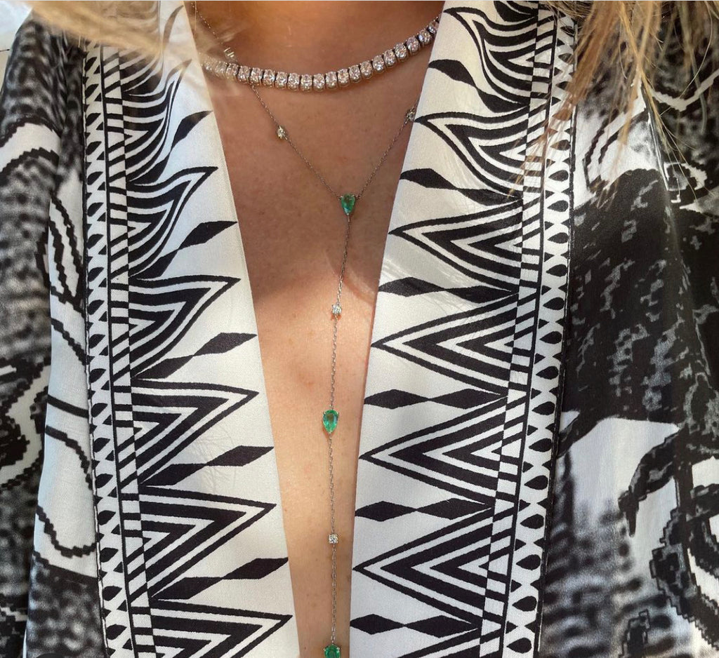 Emerald & Diamond Lariat