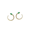 Emerald & Diamond Round Earring
