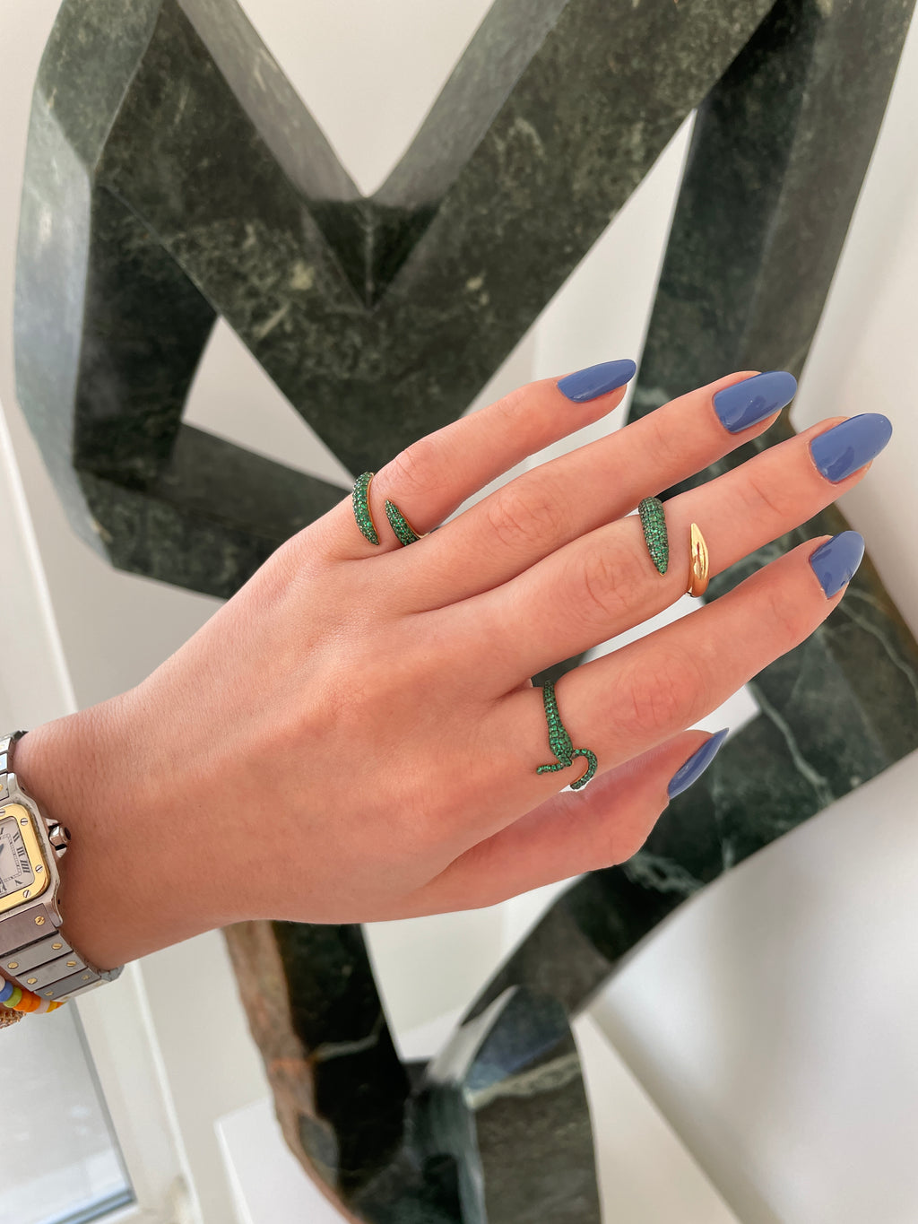 Spiral Emerald Ring