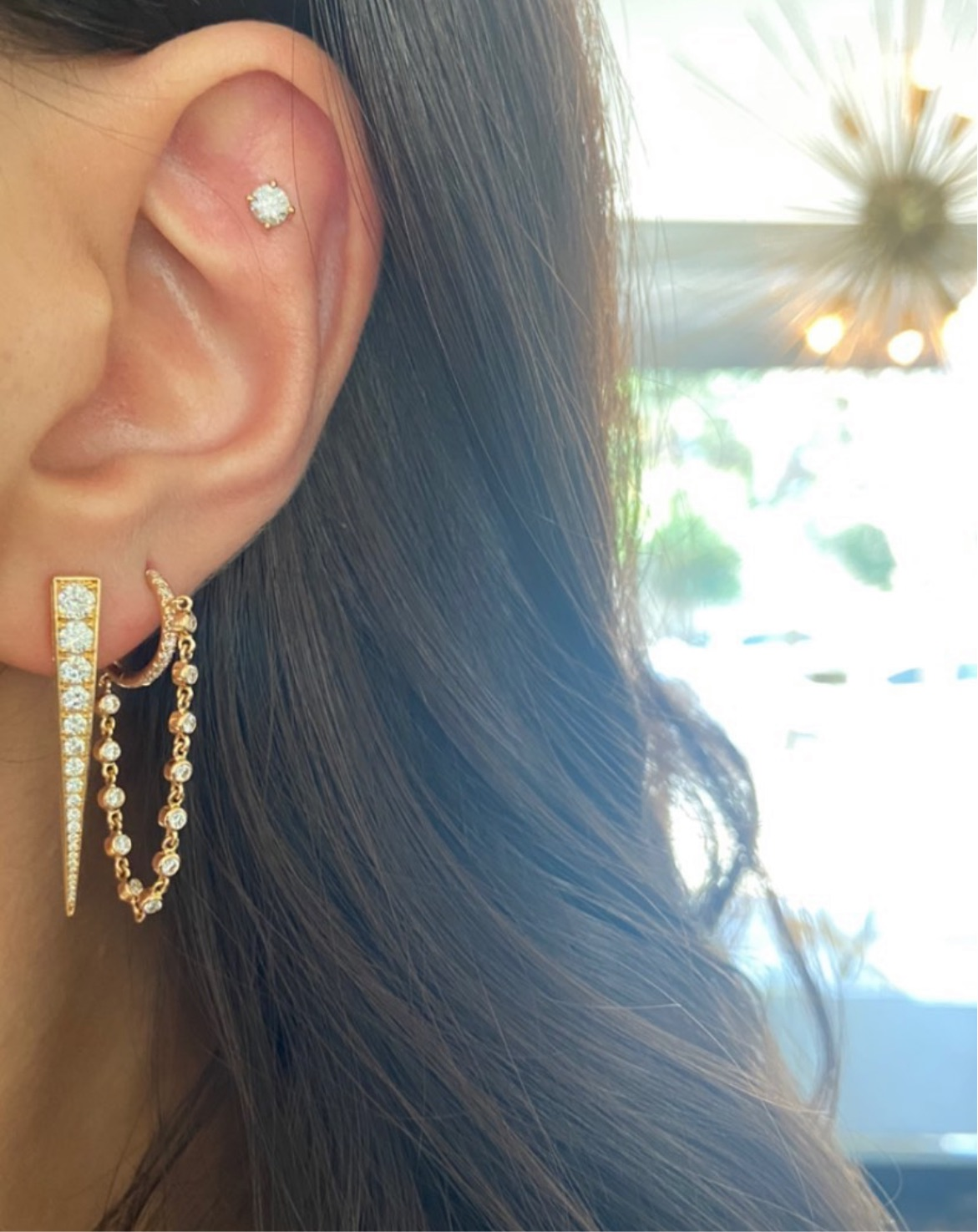 Spike Diamond Earring