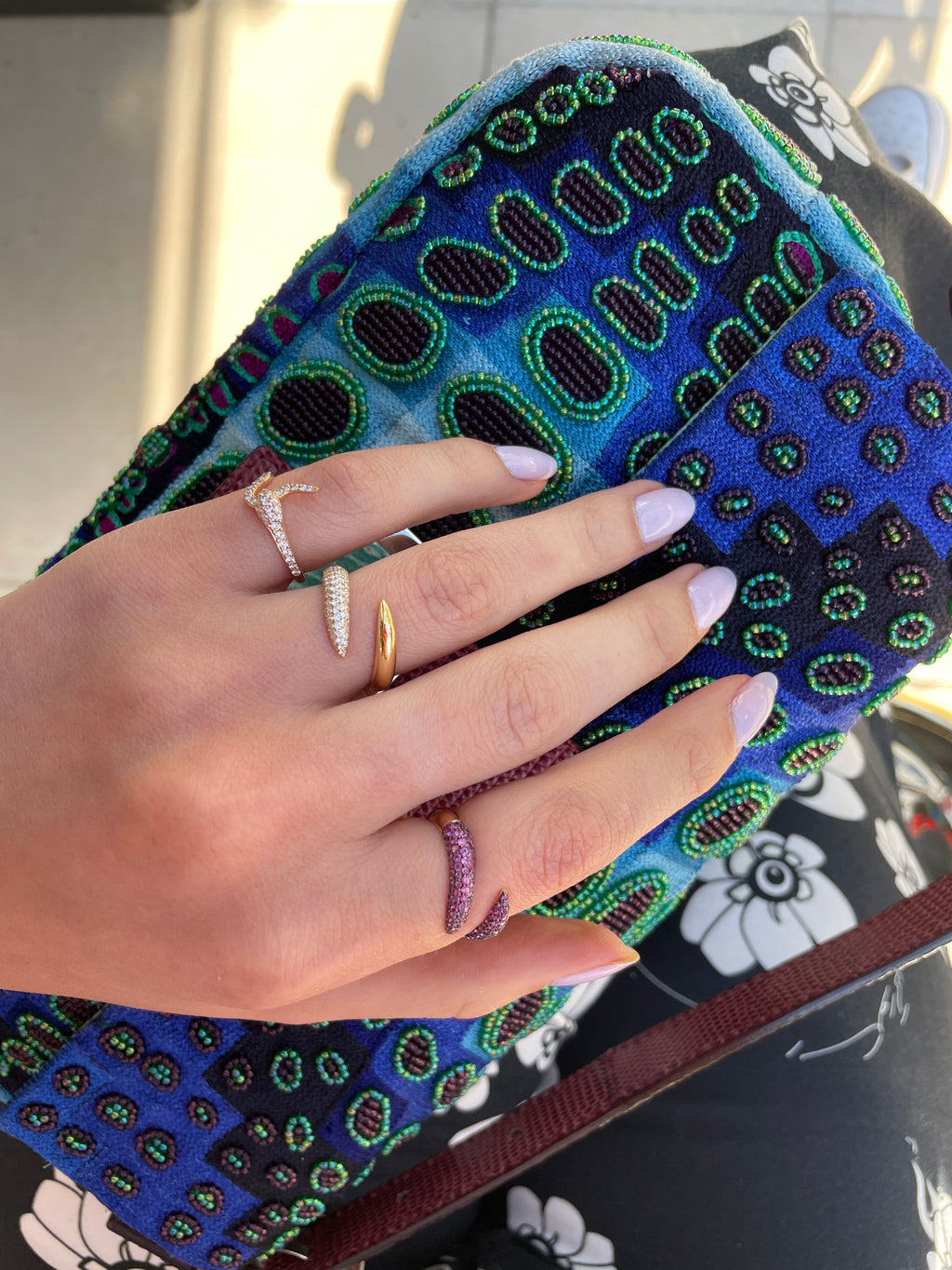 Pink Sapphire Spiral Ring