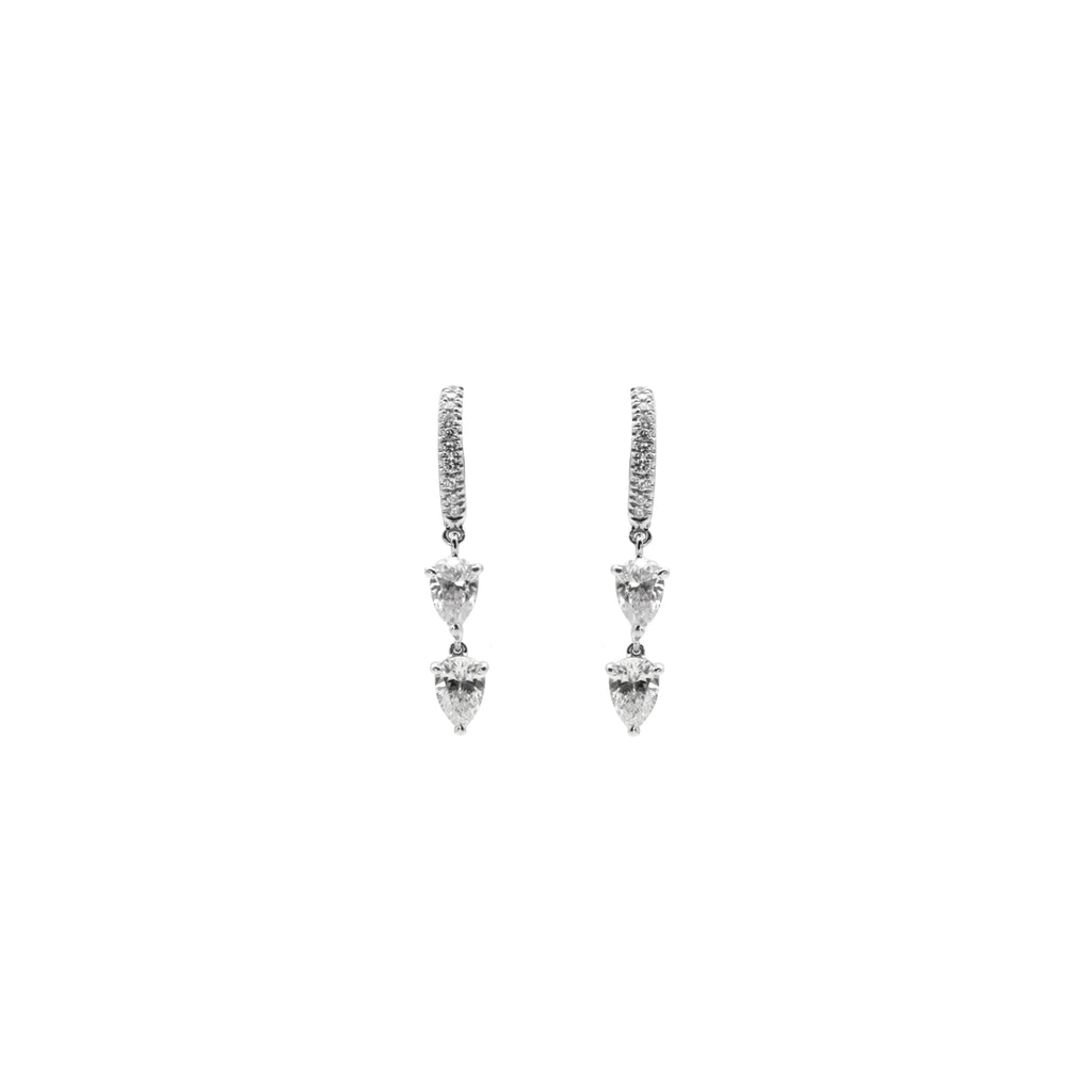 Diamond Pears Two Droplets Hoop
