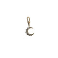 Mini White Diamond Crescent Charm
