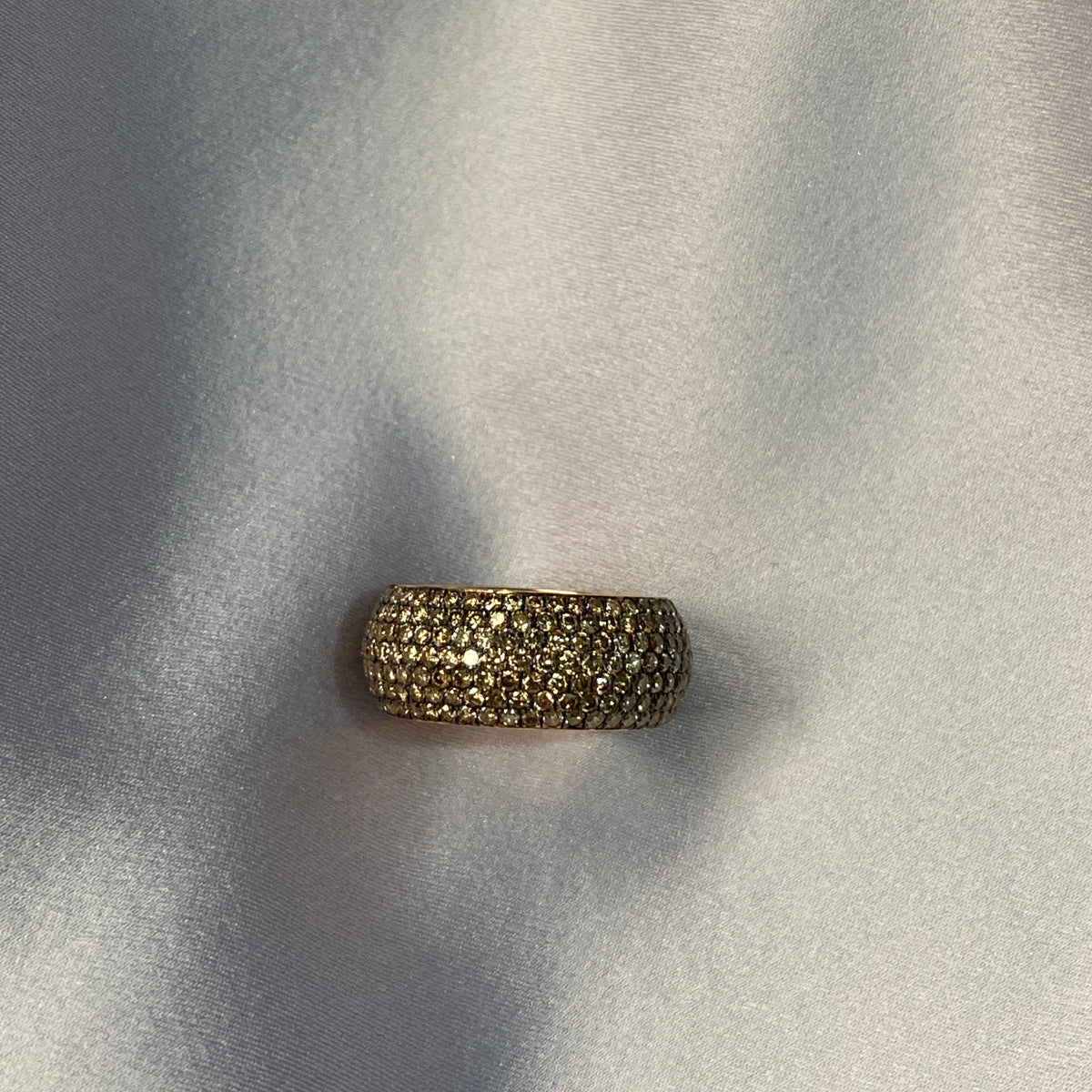 Seven Row Brown Diamond Dome Ring