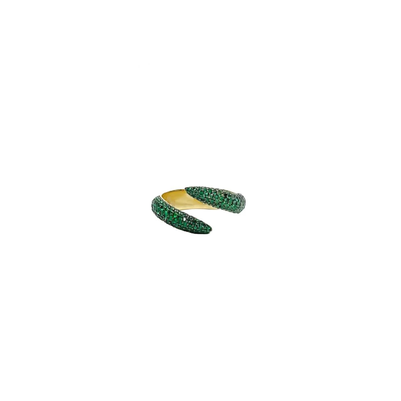 Spiral Emerald Ring