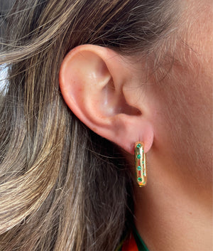 Swing With Me Emerald Dotted Earring