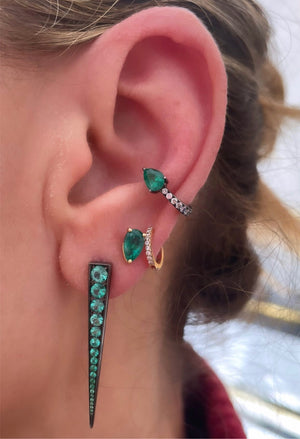 Spike Emerald Earring