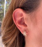 Star Burst Diamond Earring