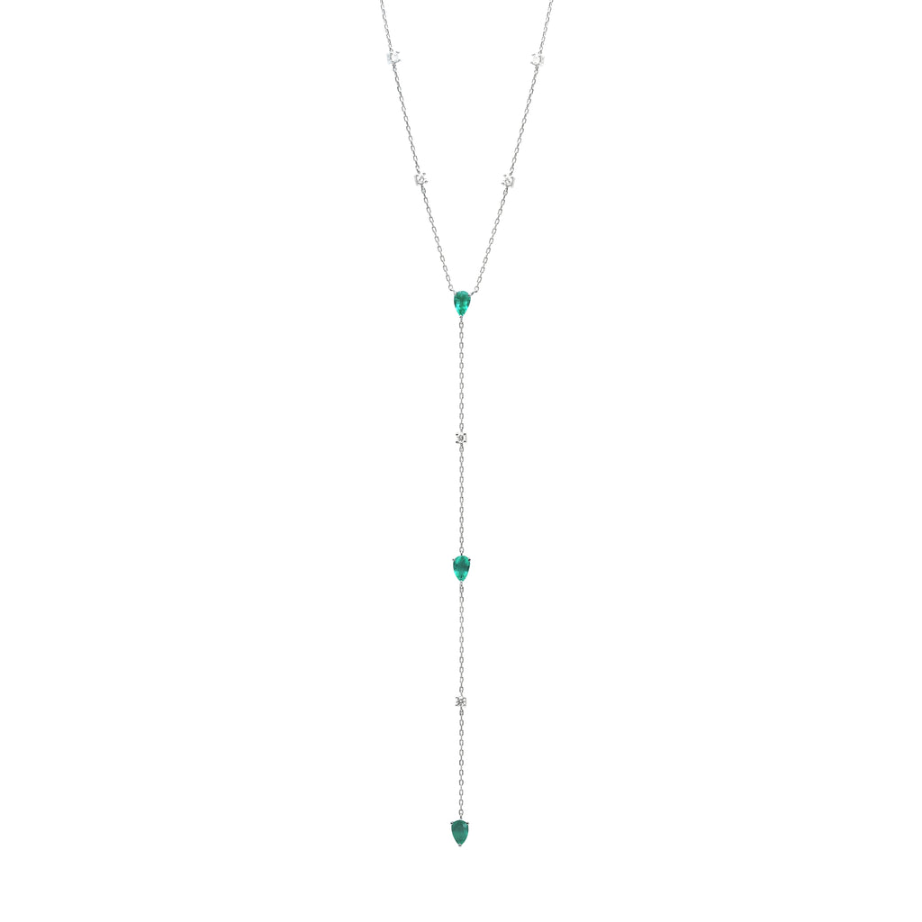 Emerald & Diamond Lariat