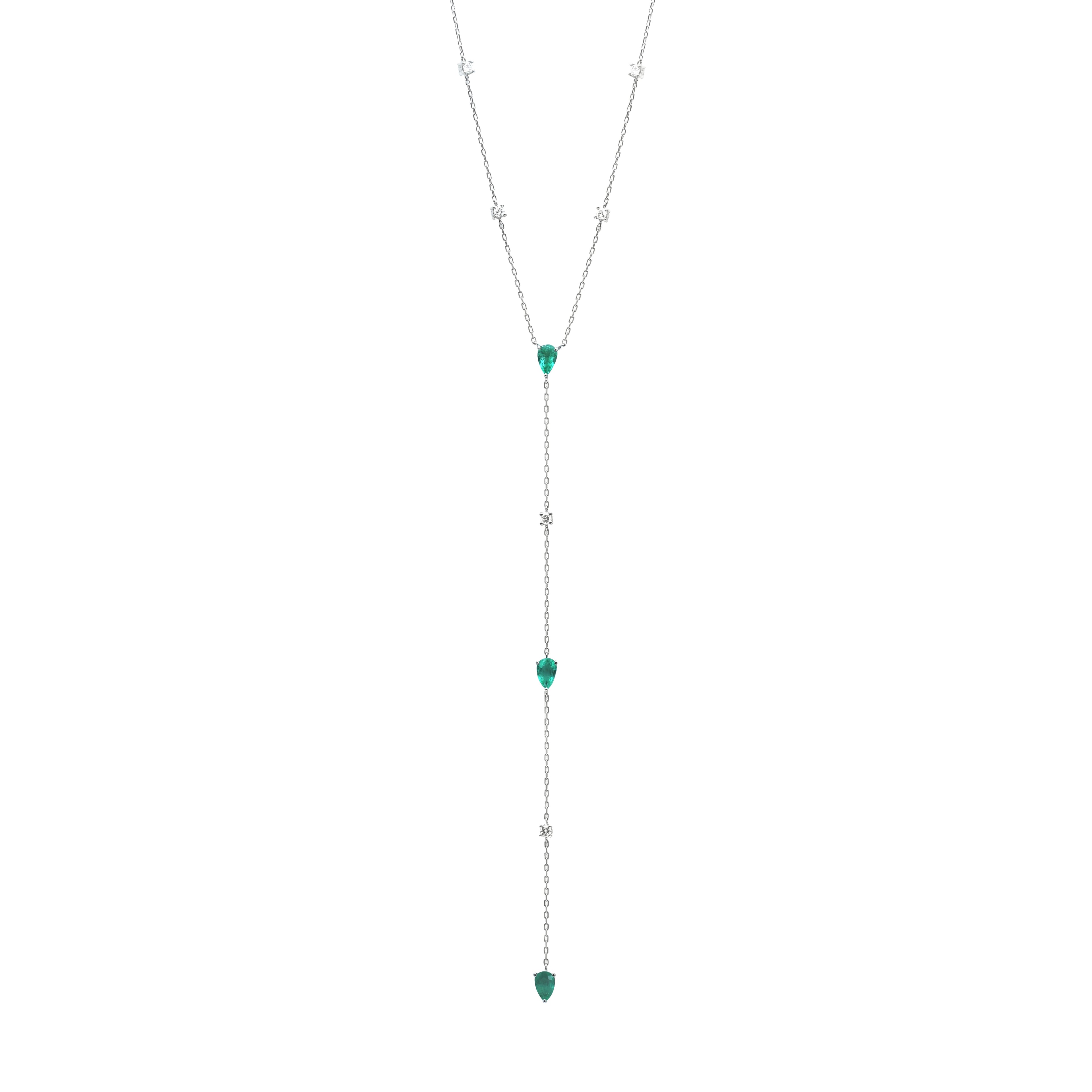 Emerald & Diamond Lariat