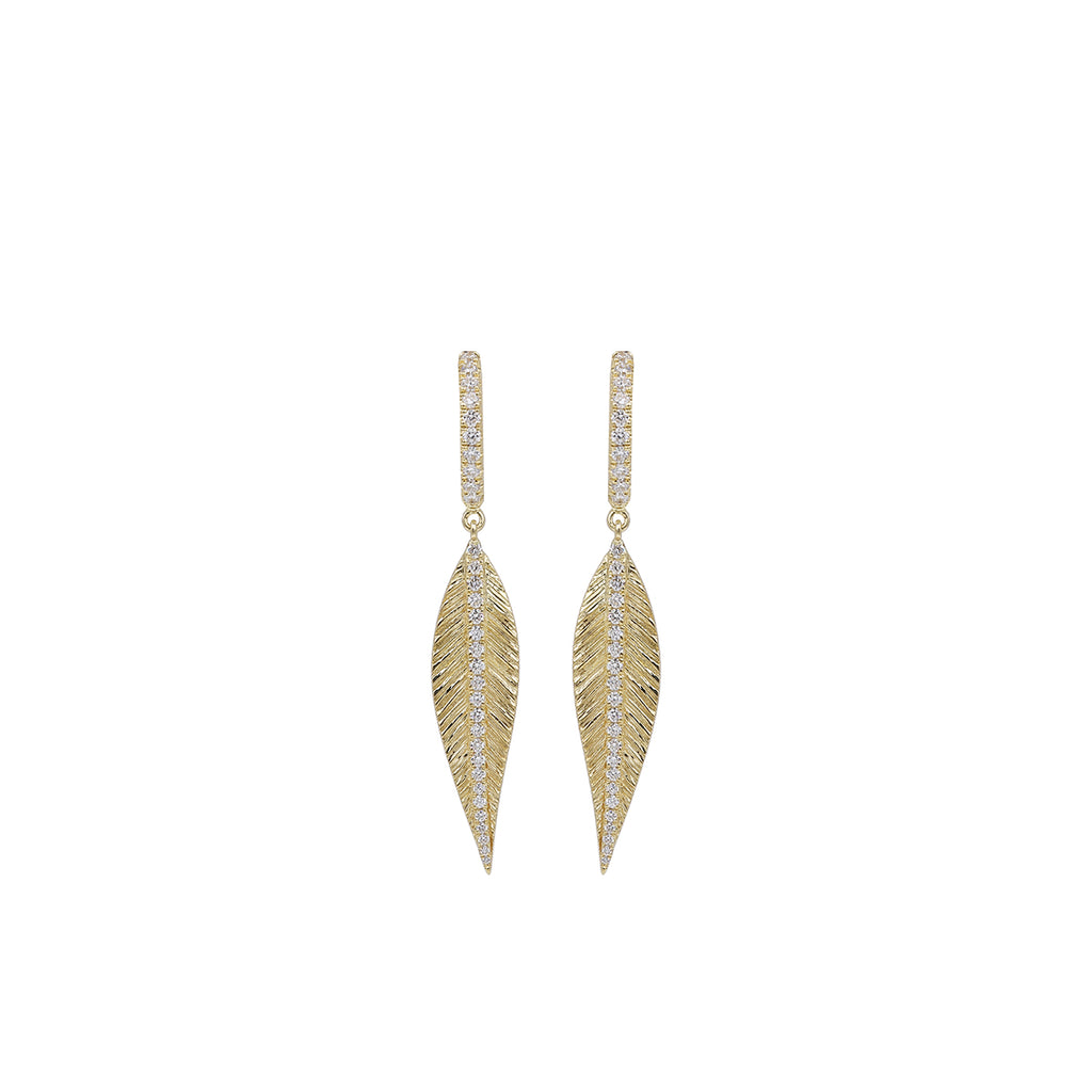 Leaf Hoop Earring