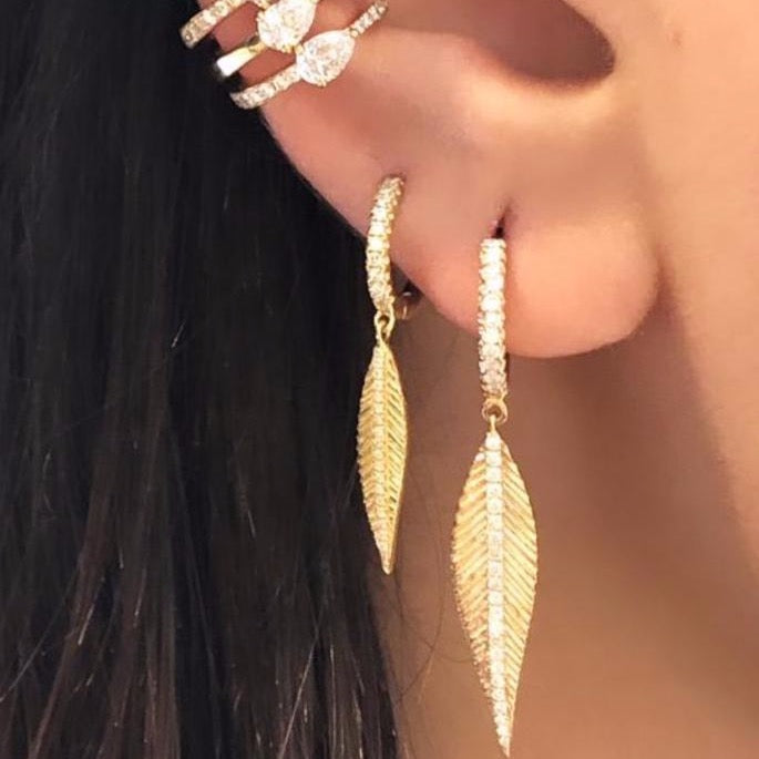Leaf Hoop Earring
