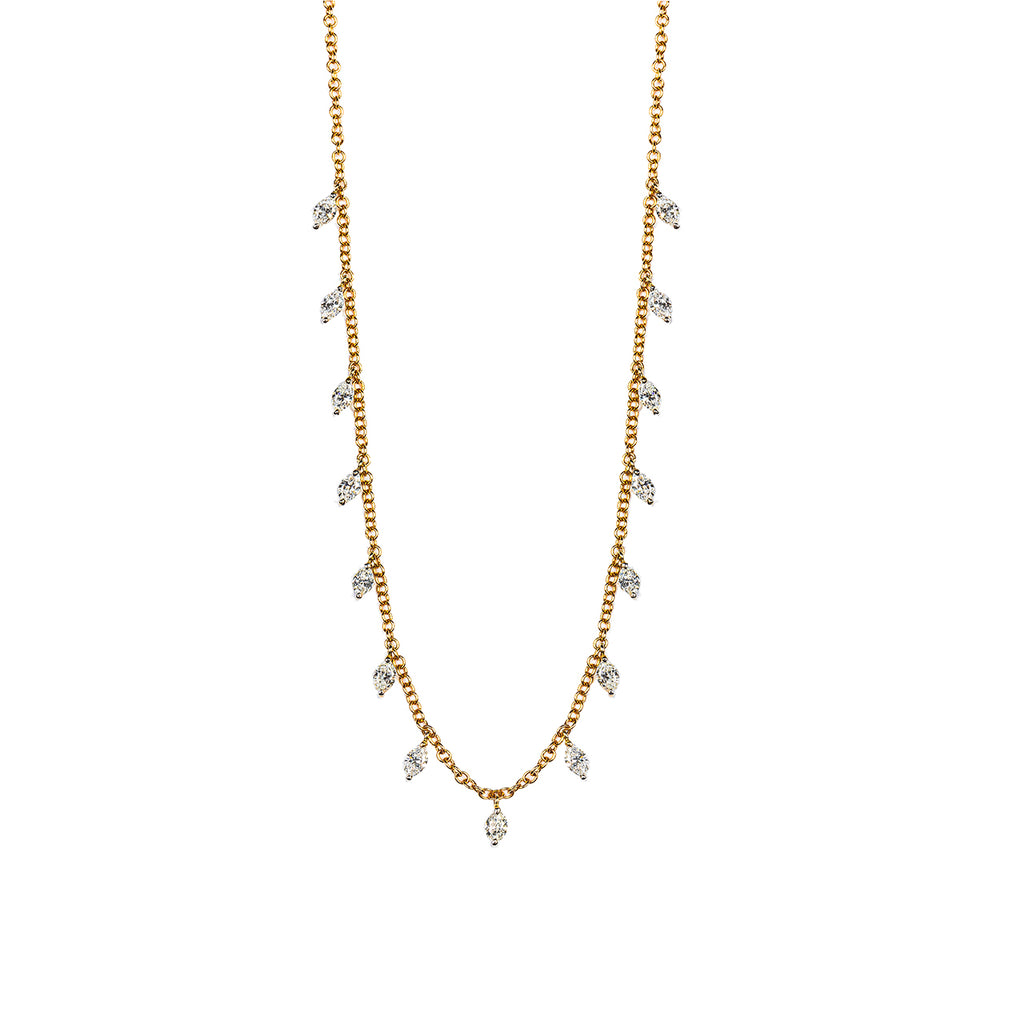 Yasmine Marquise Diamond Drops Choker