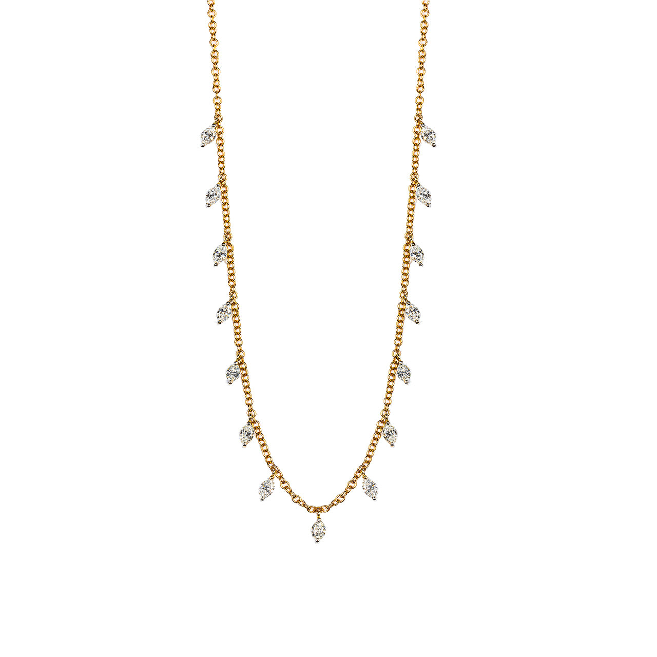 Yasmine Marquise Diamond Drops Choker
