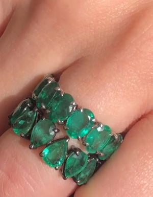 Revelation Pear Emerald Ring