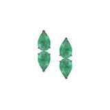 Double Pear Emerald Earring