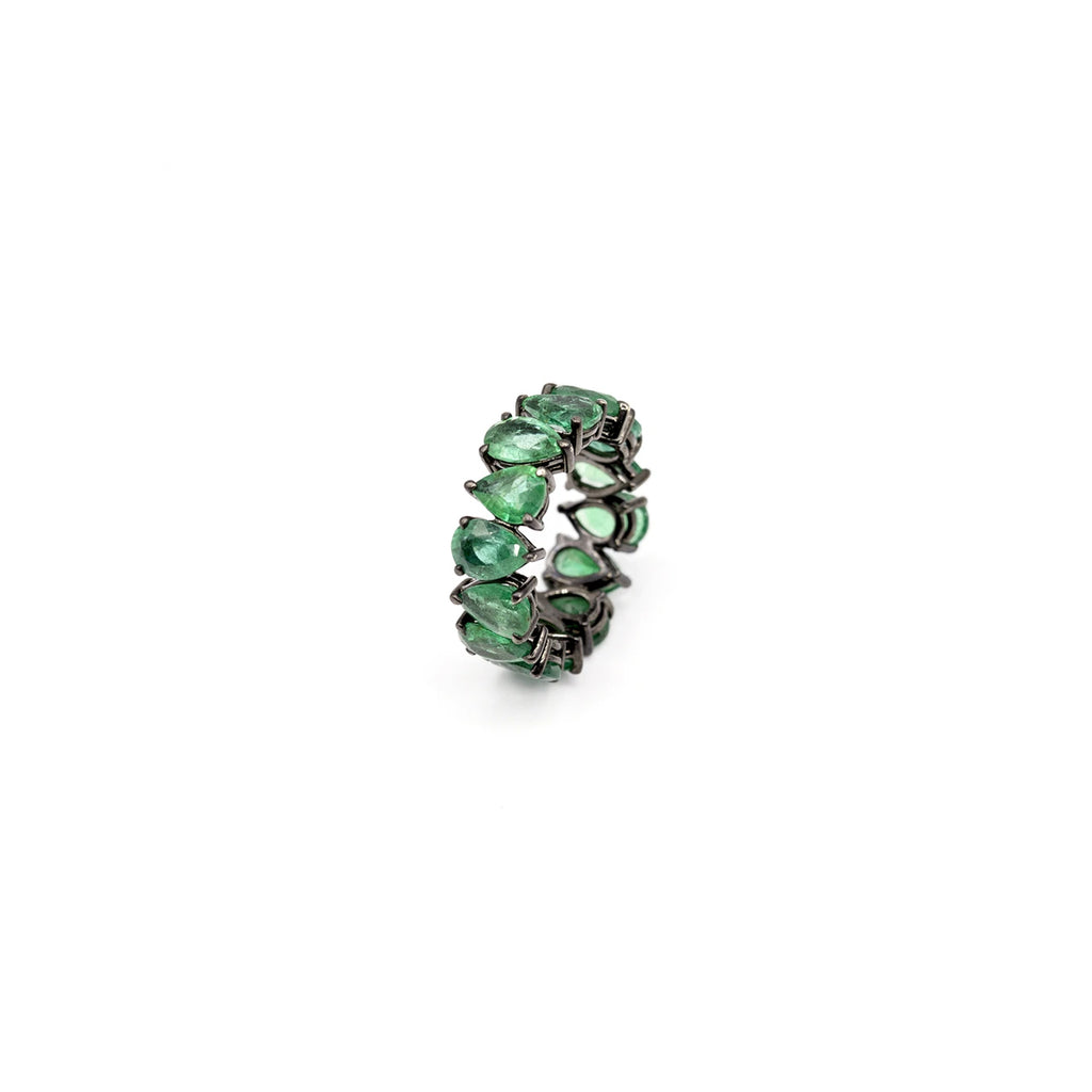 Revelation Pear Emerald Ring