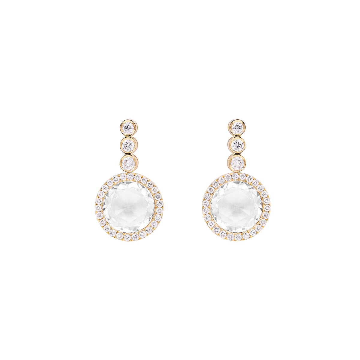 Shimmer Quartz Diamond Earring