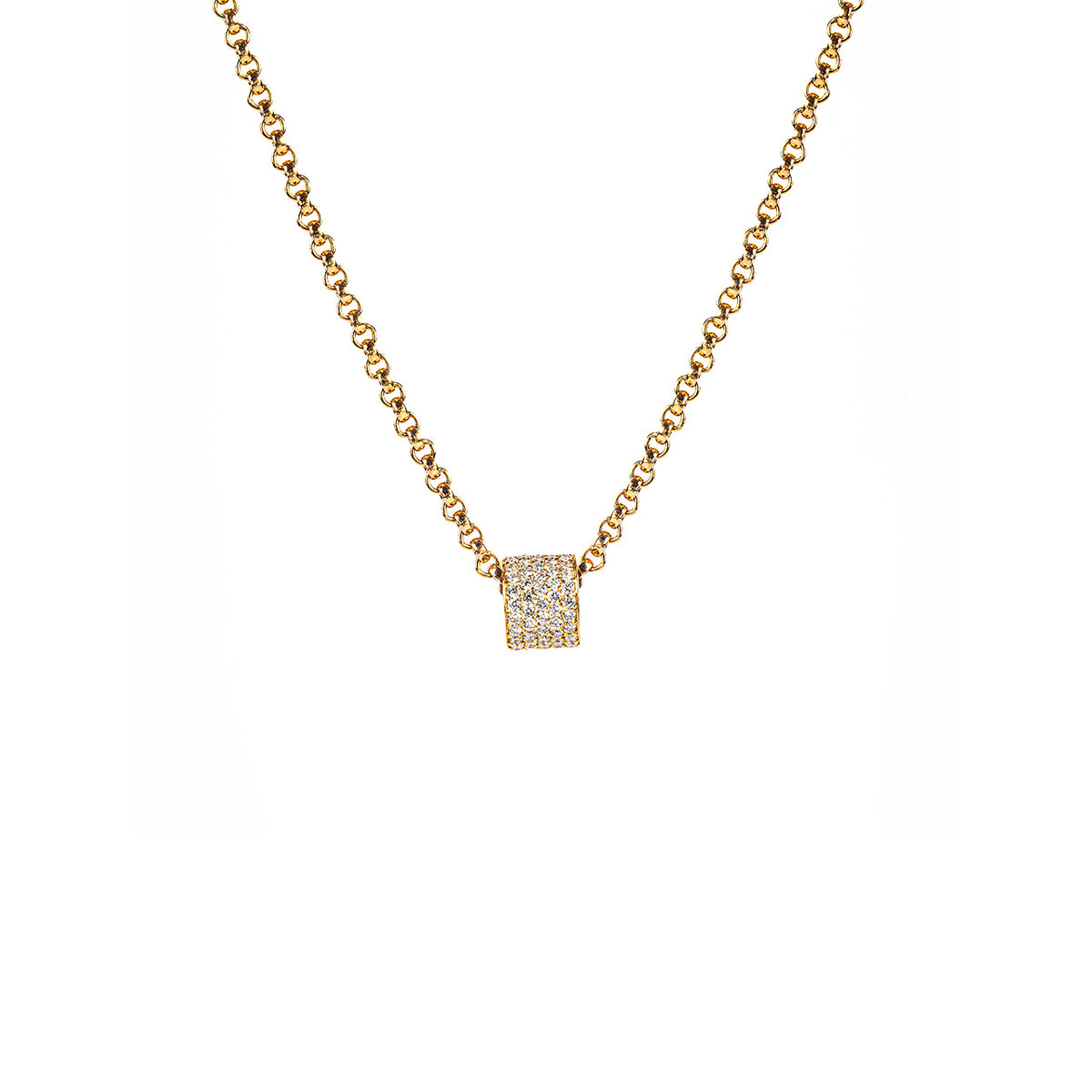 Revolve Roundel Diamond Pendant