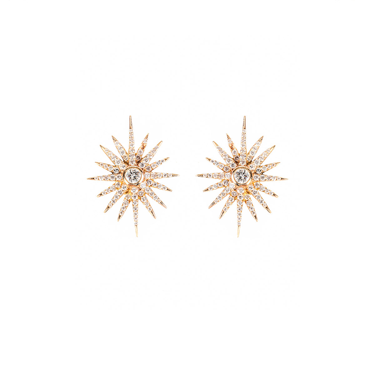 Star Burst Diamond Earring
