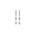 Diamond Marquise Two Droplets Hoop