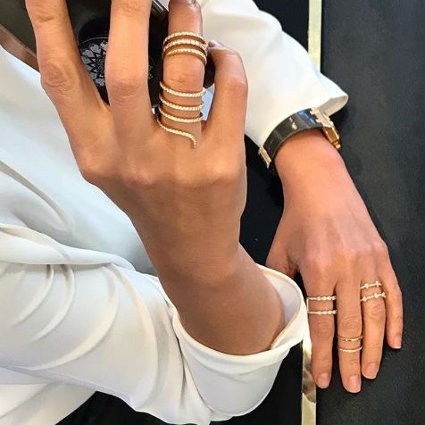 Four Row Twirl Ring