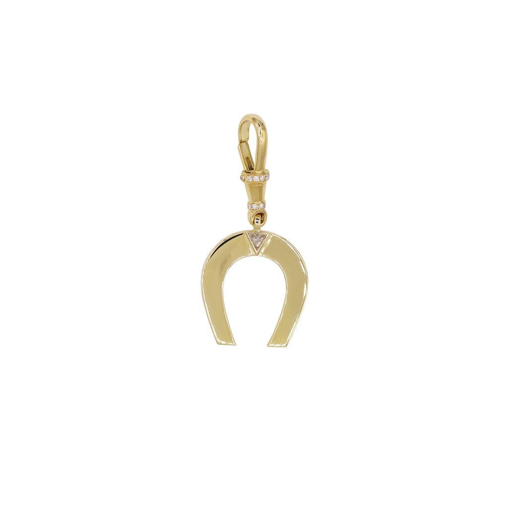 Triangle Diamond Horseshoe Charm